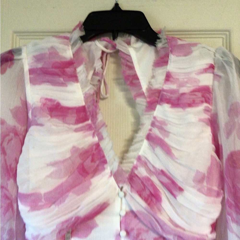Offer $50๐๐ผ ASOS Design pink white maxi dress NWT - Picture 3 of 12